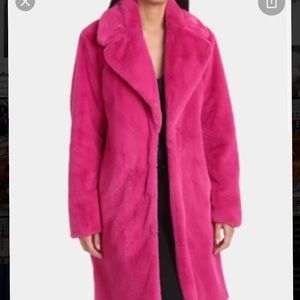 Avec Les Filles faux fur fuschia coat XL